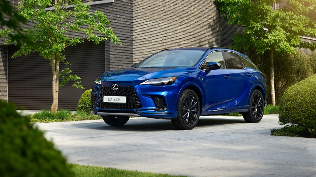 A Lexus RX 500h parked on a driveway