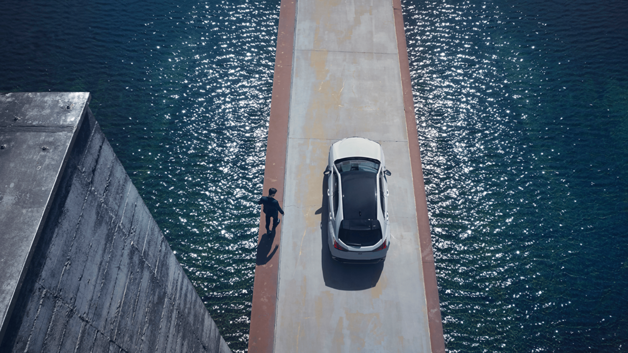 Lexus UX overhead shot